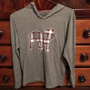 Gray Bulldog Hoodie